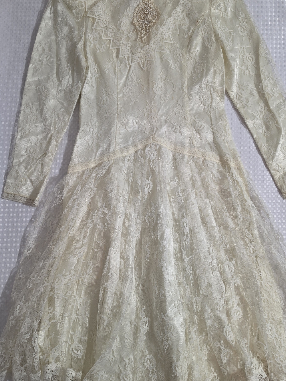Vintage 80s Jessica McClintock Gunne Sax Lace Wedding Dress Cottagecore Prairie